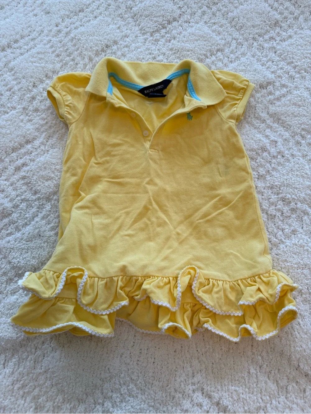 Ralph Lauren Yellow Ruffle Polo Dress with Bloomers